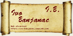 Ivo Banjanac vizit kartica